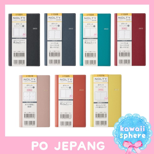 

[RESTOCK] Noritsu NOLTY Planner 2022 Weekly, Pocket Casual | Planner NOLTY - 1501 Black