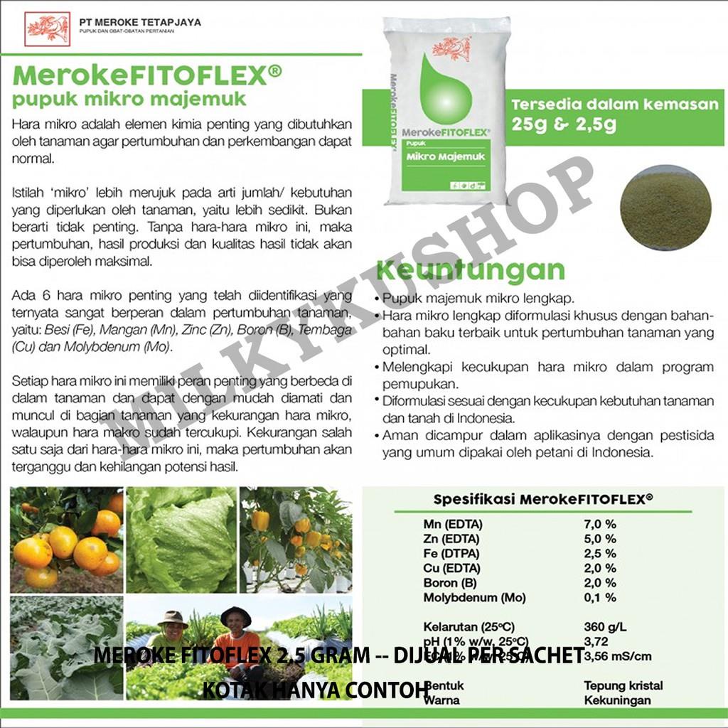 PUPUK MEROKE FITOFLEX 2.5 GRAM PER SACHET KEMASAN PABRIK HIDROPONIK