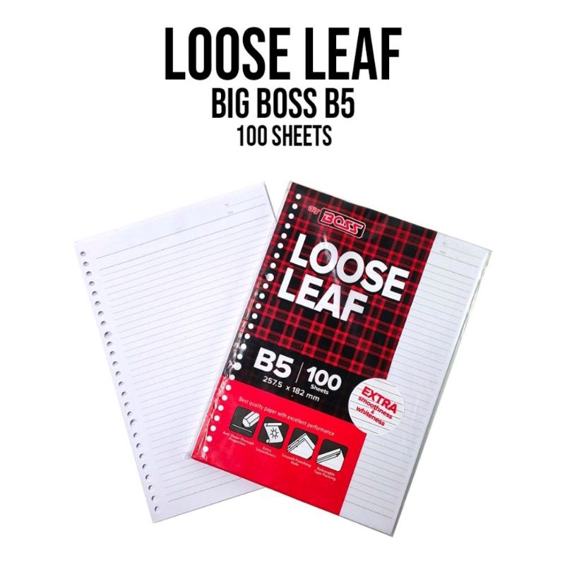 

LOOSE LEAF POLOS BIG BOSS B5 100 LEMBAR