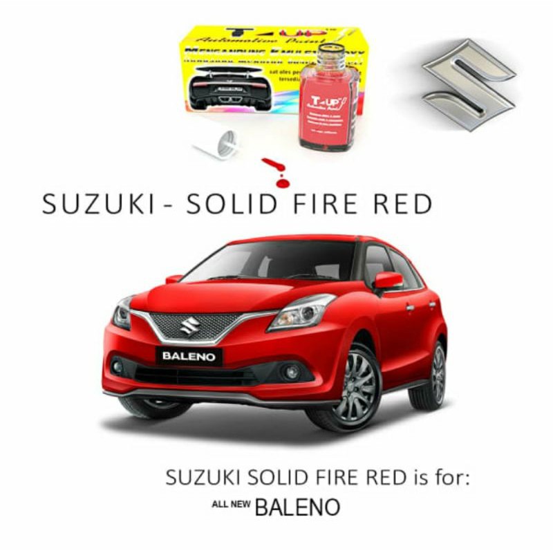 T-UP CAT OLES SUZUKI SOLID FIRE RED CONTOH CAT SOLID RED SUZUKI NEW BALENO SAMPLE CAT SUZUKI MERAH