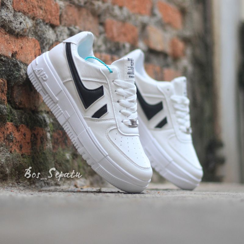 ORIGINAL IMPORT SEPATU PUTIH WANITA FULL WHITE SNEAKERS KETS CASUAL SPORT RUNNING WOMEN SHOES KOREAN STYLE GIRL AIR FORCE 1 ONE-4