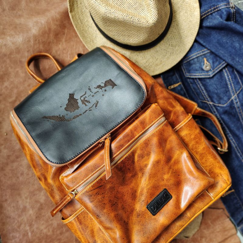 AXEL TAS RANSEL PETA FULL KULIT SAPI ASLI