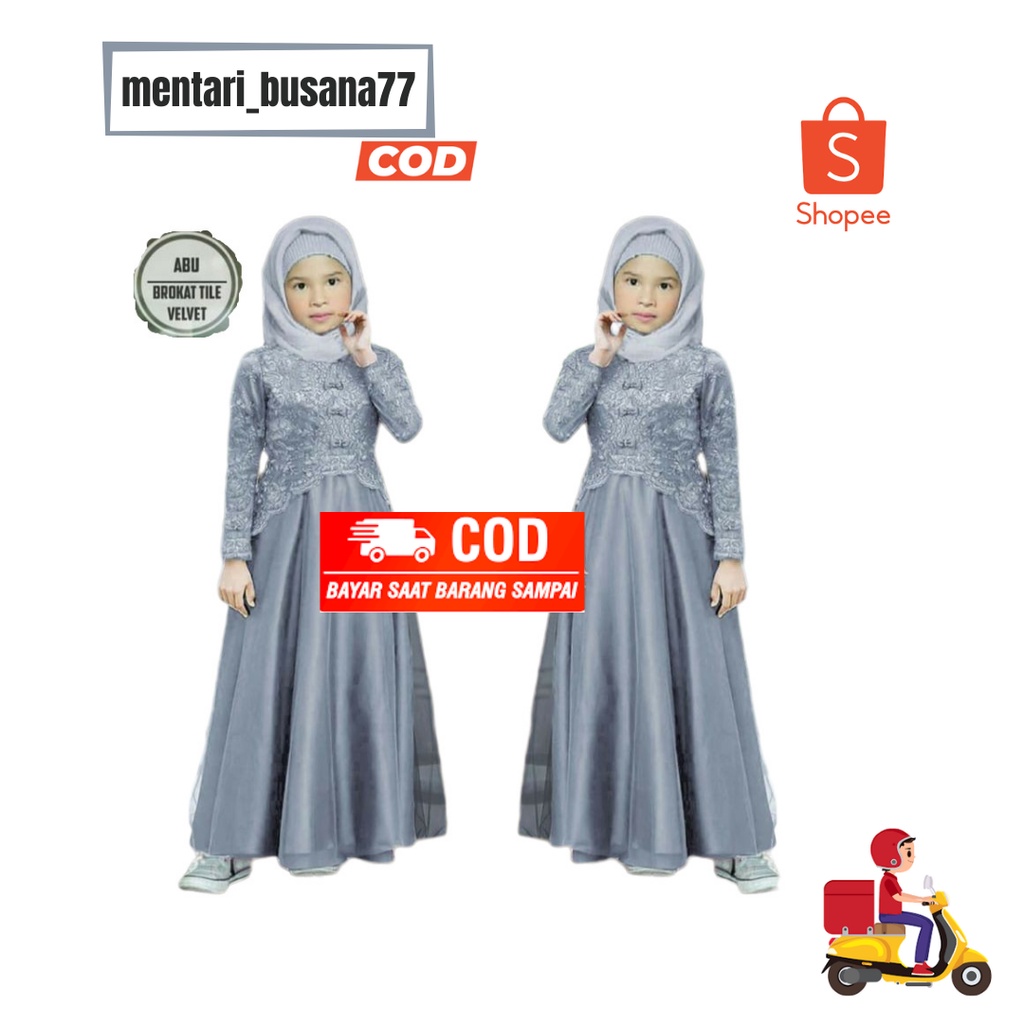 ( COD ) Dress//Gamis Anak//Kids Terbaru Murah mentari_busana77 / Gamis kaella anak Termurah/ elegant dress / pakaian muslim anak / Brukat Anak Good Premium / Baju Anak Perempuan / Kebaya Anak Modern / Maxi Dress Anak