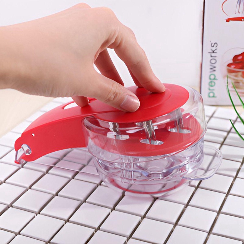 [Elegan] Cherry Pitter Dapur Kue Stoner Stainless Steel Corer 6lubang Cherry Chomper