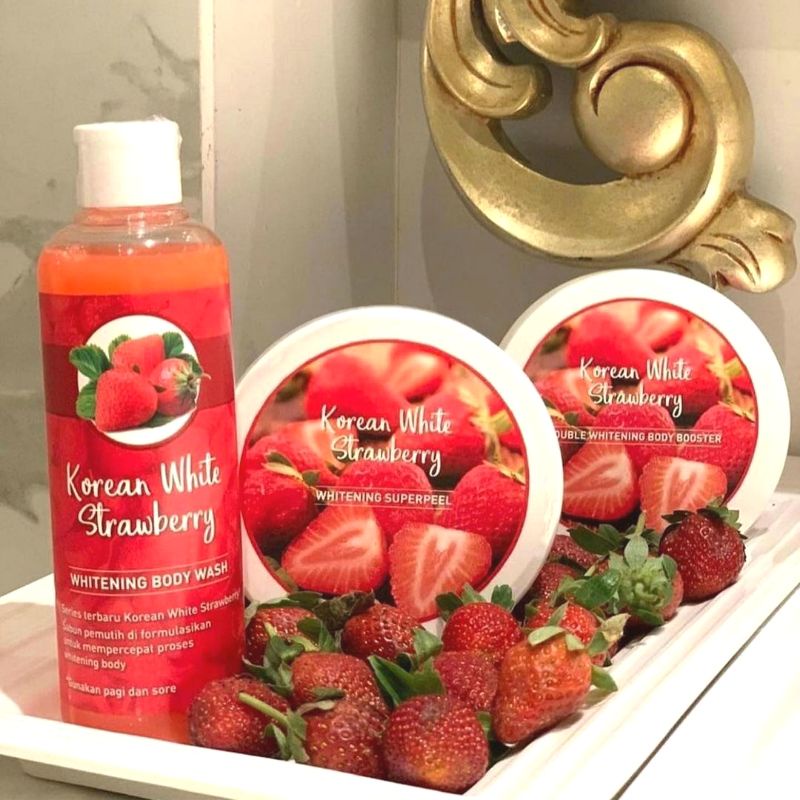 KOREAN WHITE STRAWBERRY REAL SIZE | EXTREME WHITE | GLASSKIN | GOLDSKIN | SUPERBELLA