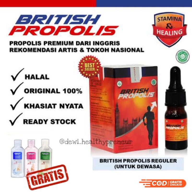 

BRITISH PROPOLIS FREE HAND SANITIZER (selama persediaan masih ada)