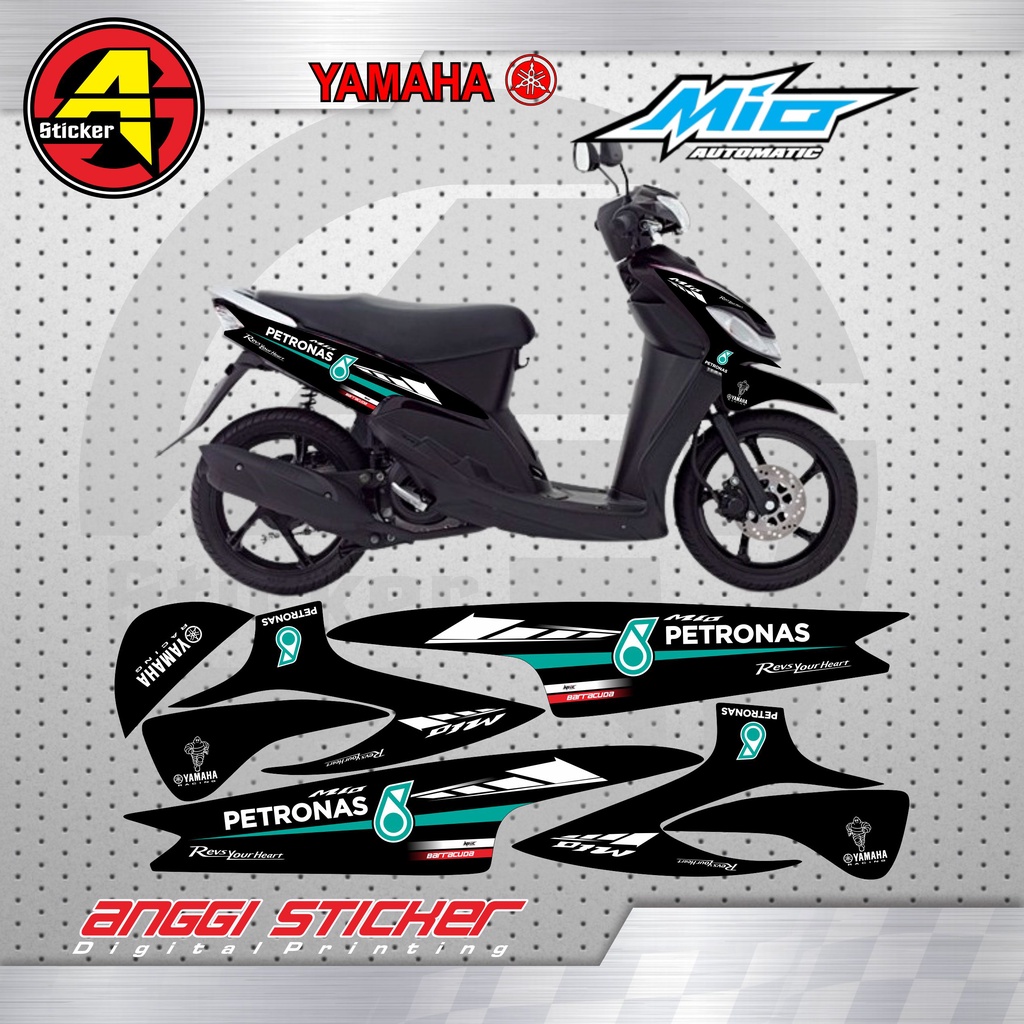 STRIPING STIKER MOTOR YAMAHA MIO SPORTY SMILE PETRONAS / STRIPING VARIASI MOTOR YAMAHA MIO SPORTY SM