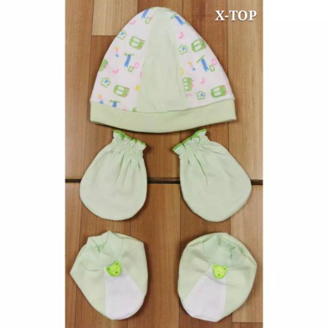 Sarung tangan dan kaos kaki bayi / Topi + kaos kaki+sarung tangan bayi /Set topi