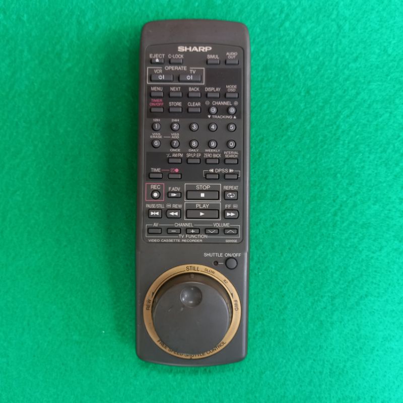 Remote SHARP Video Cassette Recorder Original Asli . G0910GE .