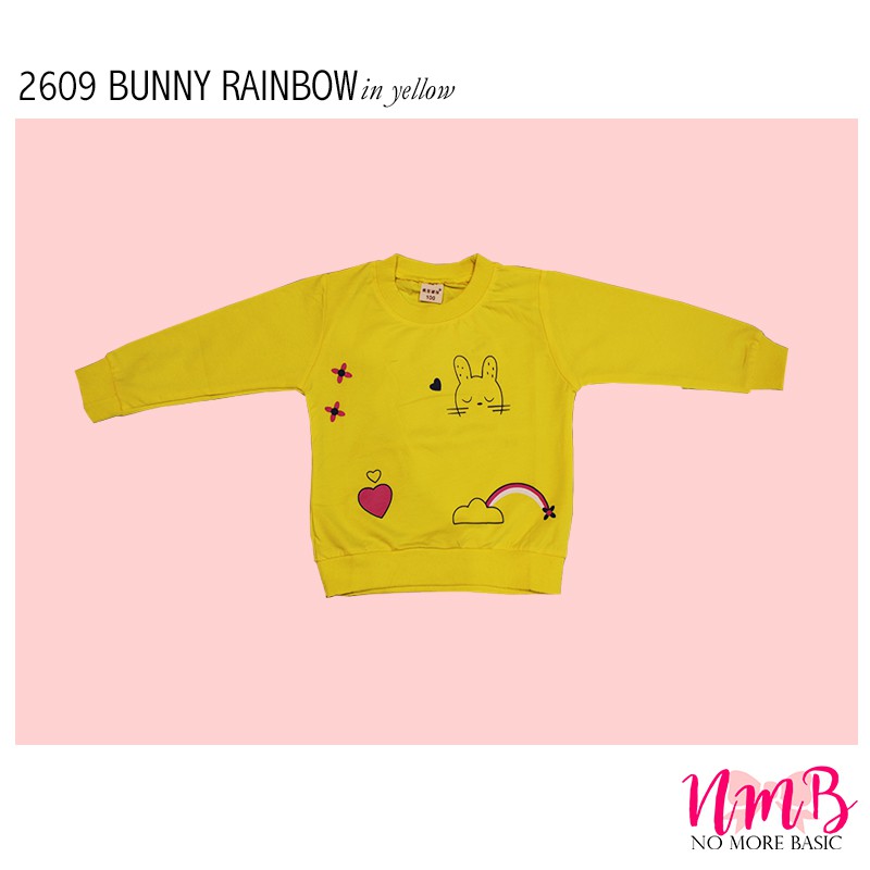 Kids Sweater 2609 Bunny Rainbow -  Baju Lengan Panjang Anak