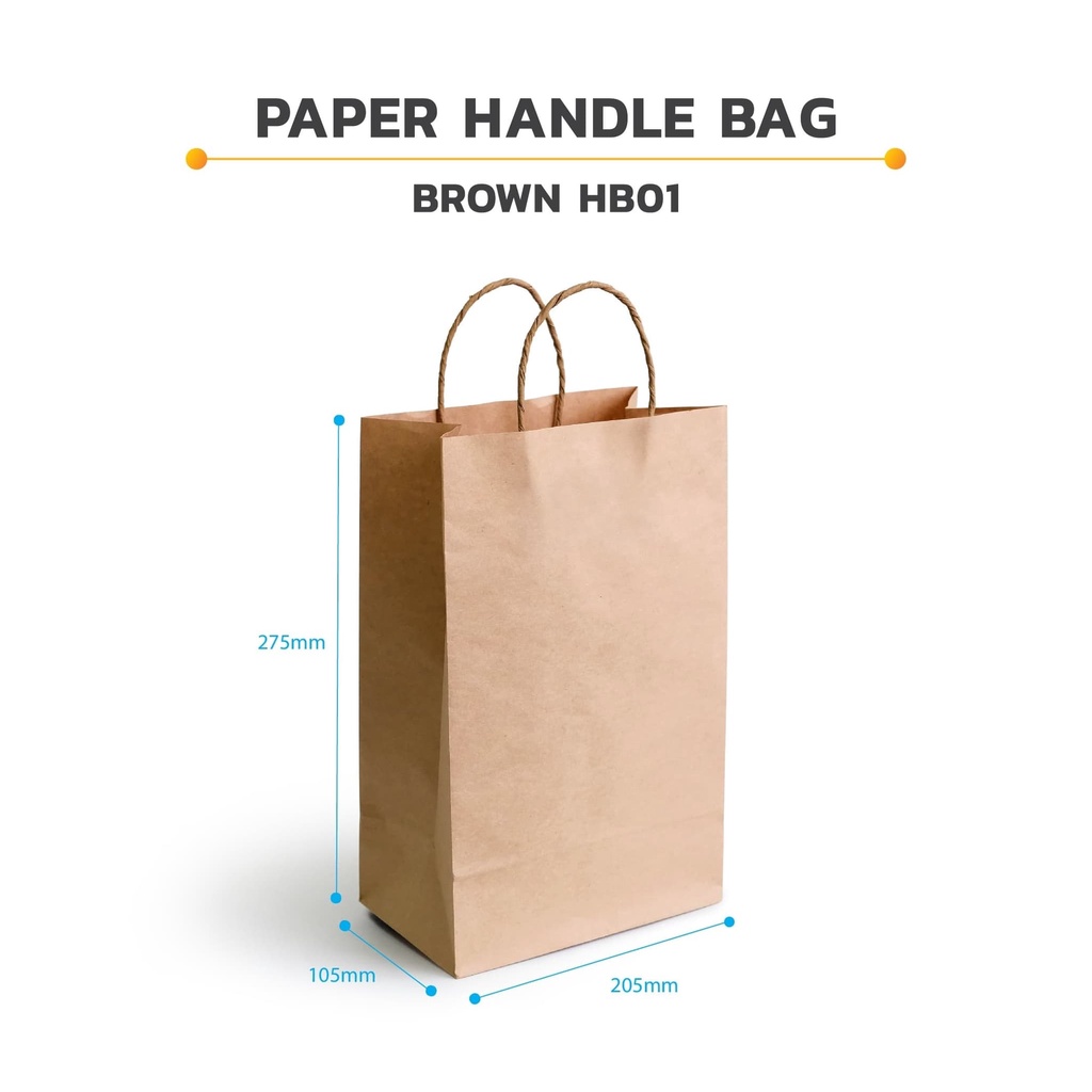 

Paper Bag Handle Medium 25pcs /Kantong Kertas Tali Tenteng HB01 Coklat