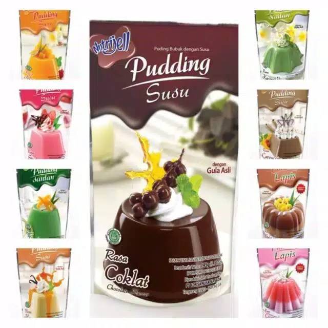 

Nutrijell Pudding Susu Varian Rasa MURAAH. FREE Cetakan