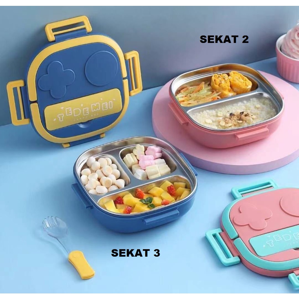 Tempat Makan Stainless Steel Lunch Box Stainless Steel Kotak Makan