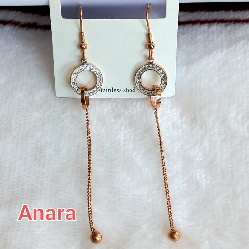Anting Panjang Titanium Antikarat / Anting Titanium Premium