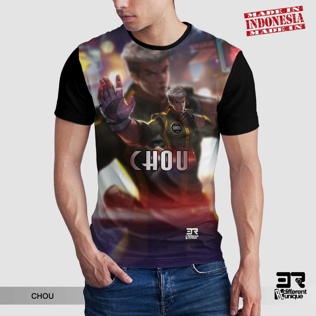 [ COD ] KAOS PRINTING GAMBAR GAME MOBILE LEGEND CHOU  - BAJU DISTRO ORIGINAL GAMBAR MOBILE LEGENDS M