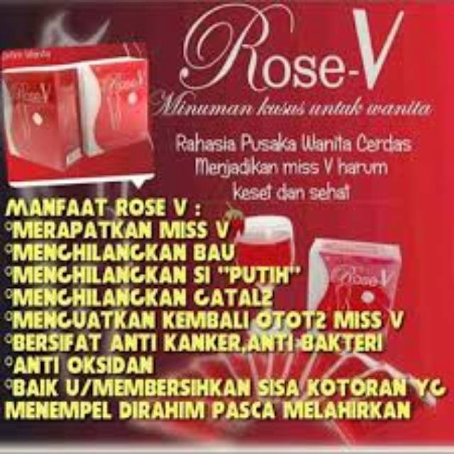 ROSE V ORIGINAL NASA, MINUMAN MENYEMBUHKAN KEPUTIHAN, PENCEGAH KANKER SERVIKS, PEMBERSIH VAGINA