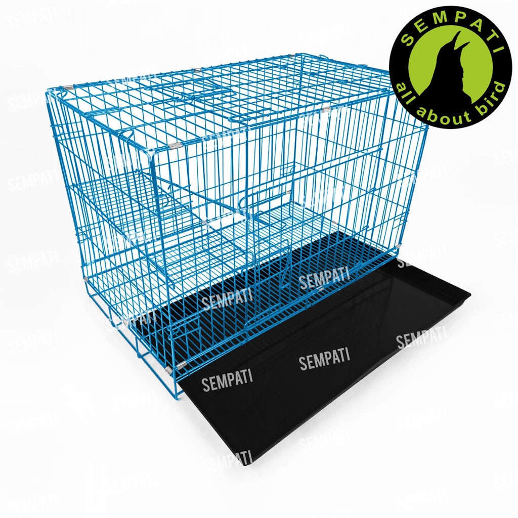 KANDANG KUCING PET CARGO SIZE 75 X 55 CM XL JUMBO KANDANG KUCING KITTEN KANDANG KUCING BESI MURAH SANGKAR KANDANG RUMAH TEMPAT TIDUR KUCING ANJING KELINCI SUGAR GLIDER KDXLCAT-BIRU