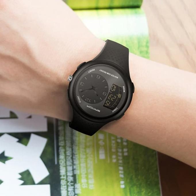 Sanda 763 Jam Tangan Sport Unisex With LED Dual-Time Anti Air - Murah