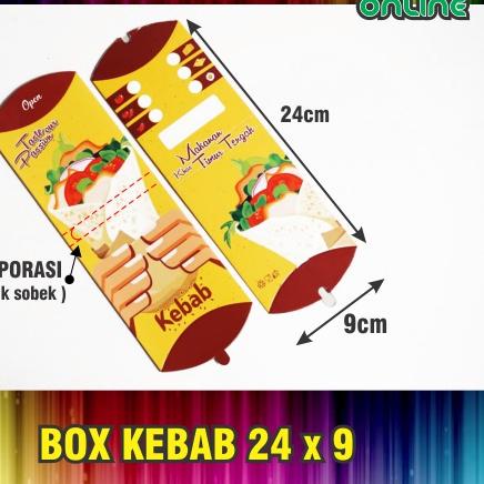 

Kotak Kebab 24x9 / Dus Kebab / Box Kebab / Kemasan Kebab / isi 50pcs