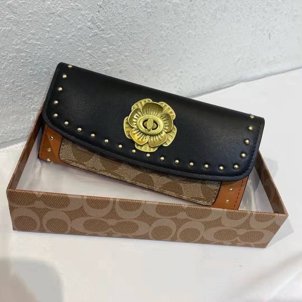 ZC 6003 RISCE CLUTCH DOMPET PANJANG IMPORT WANITA CEWEK PEREMPUAN JAKARTA BATAM BUNGA FLOWER