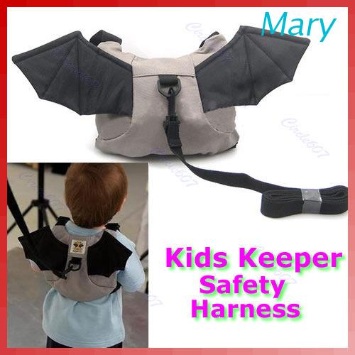 Mary Tas Ransel Desain Kelelawar Dengan Strap Harness Untuk Bayi / Anak Belajar Jalan