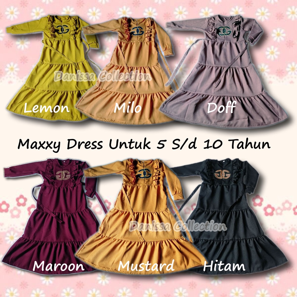 GAMIS ANAK TERLARIS  MAXXY DRESS 3 S/d 12 Tahun - gamis anak - baru - maxy dress