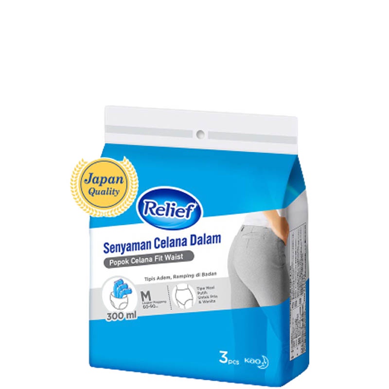 RELIEF Popok Celana Dewasa Fit Waist Size M (3 pcs)