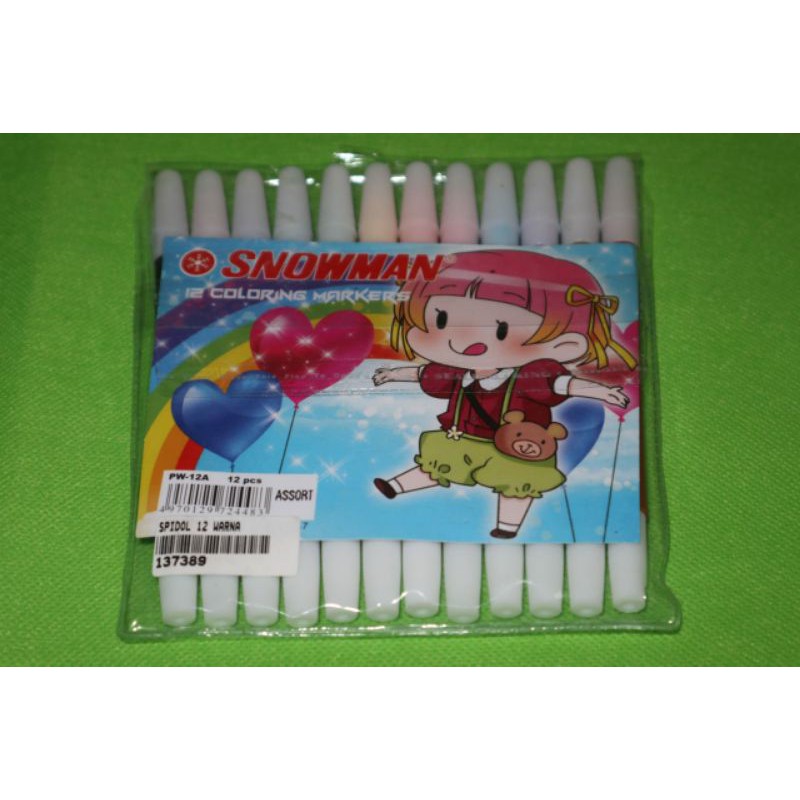 

SNOWMAN 12 COLORING MARKERS