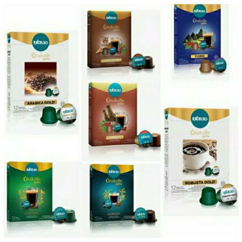 

Excelso Unakaffe Robusta Gold Kopi Kapsul All Varian 12pods