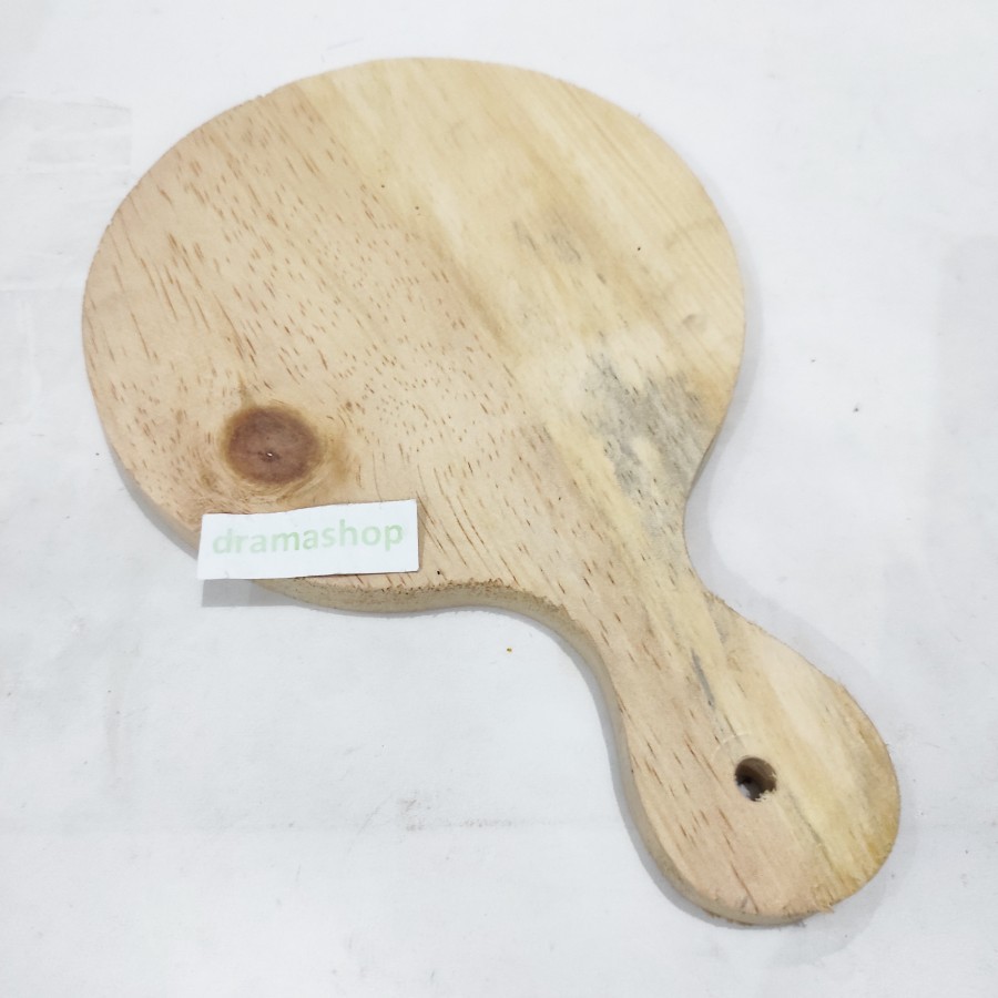 Talenan Cutting Board bulat Kayu gagang sedang bisa untuk foto makanan