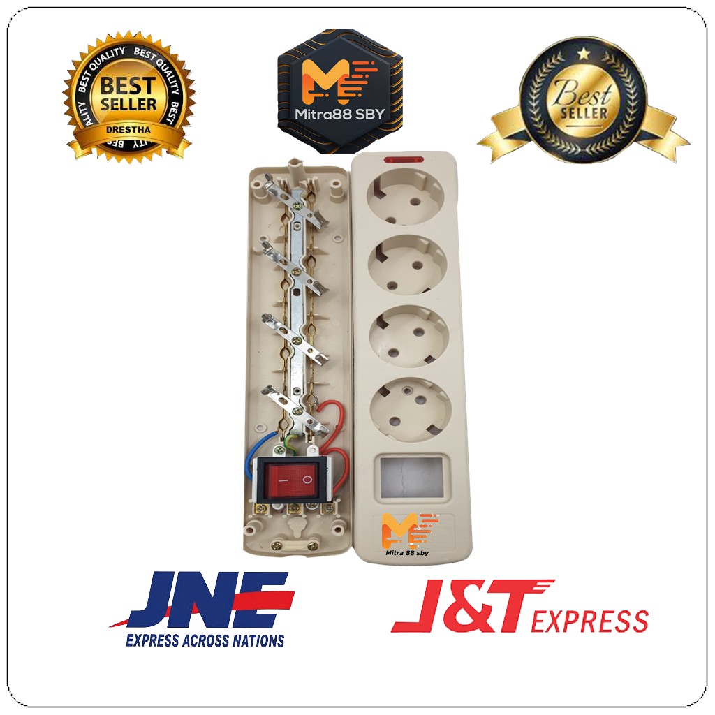 Mitra88sby stop kontak OB ( colokan listrik ) tanpa kabel 1 2 3 4 dan 6 lubang plus switch