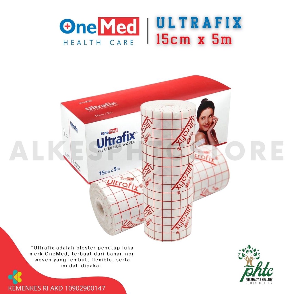 ONEMED Ultrafix 15cm x 5m l Plester Non Woven Ultra Fix