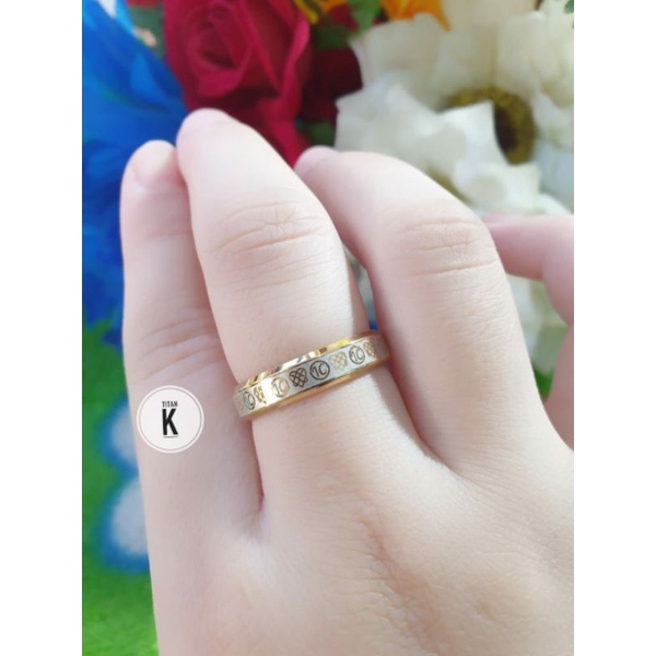 Cincin Gold Titanium ikatan cinta Booming Super Cantik Termurah N29062115