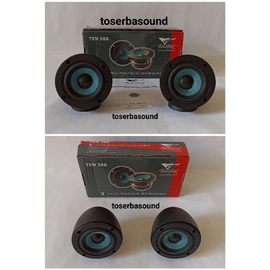Speaker Midrange 3in Tensfox plus Mounting Housing dudukan speaker 3 inch alumunium