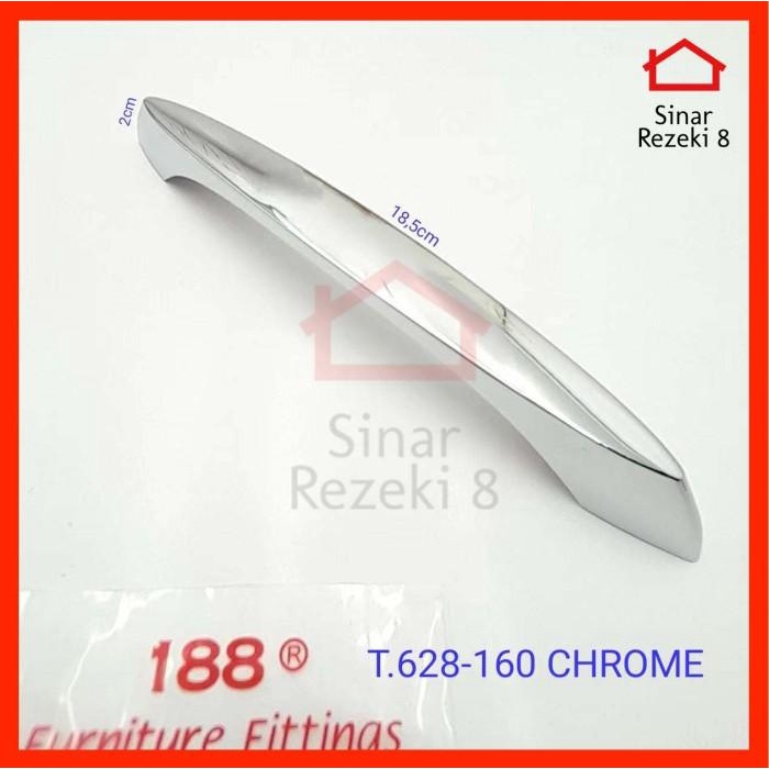 Handle Laci 628-160 CH Tarikan Pintu Lemari Minimalis Silver Aluminium Kualitas Terjamin