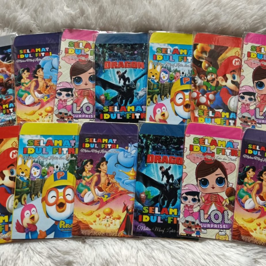 

Amplop Lebaran Motif Kartun Termurah Isi 6pcs --KHS