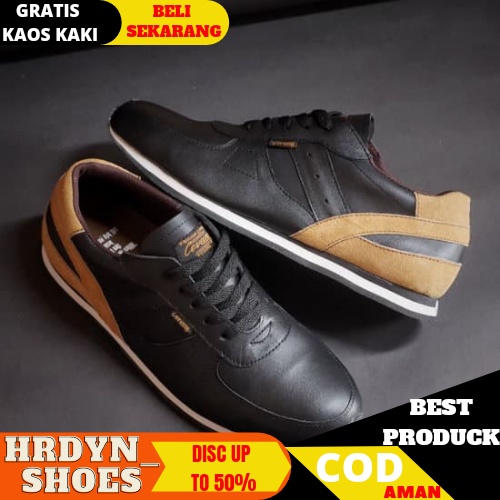 100% KULIT ASLI SNEAKERS PRIA KASUAL SPORTY CEVANY JELLAL ORIGINAL HDS 2021