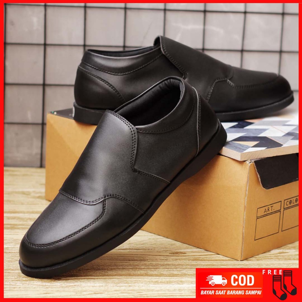 MOLK|Sepatu Formal Casual Pria Sepatu Slop Pantofel Hitam Pria Kerja Kantor Asli Sepatu pria Original