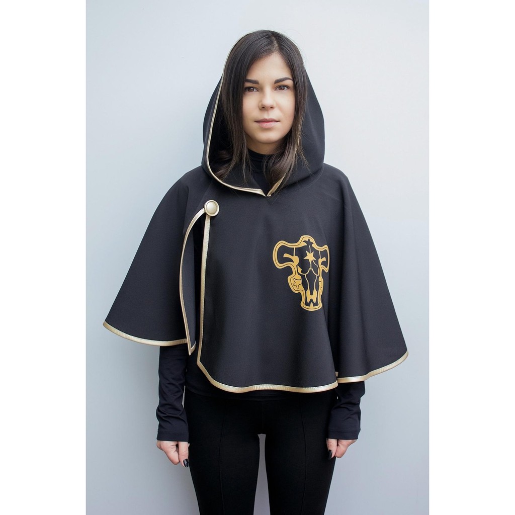 Black Bull Squad Cape Asta Hoodie Black Clover Unisex