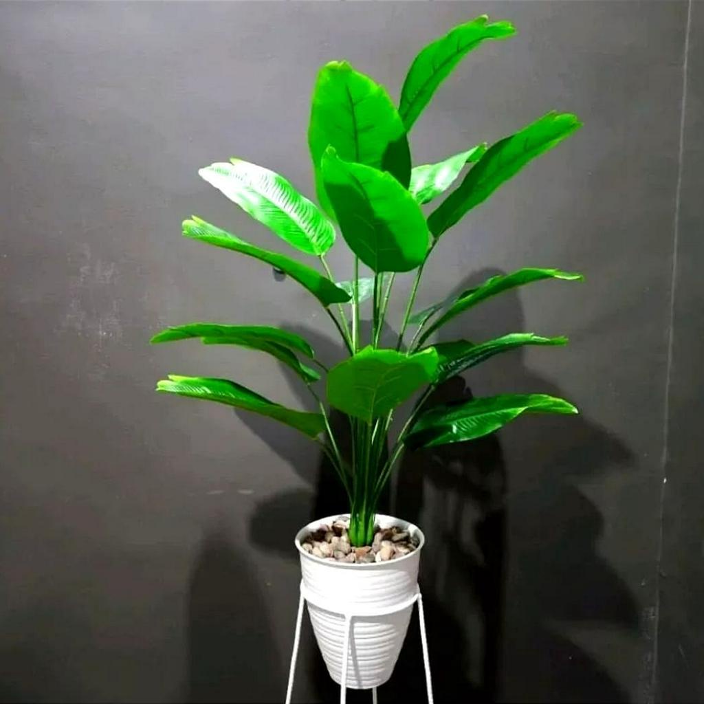 (SET POHON PISANG + POT) DAUN PISANG ARTIFICIAL IMPORT SET DENGAN POT IMPOR MURAH HOME DEKORASI POHON PISANG TANAMAN HIAS TANAMAN PLASTIK POHON HIASAN RUANGAN