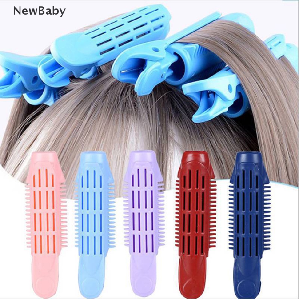 Newbaby 4Pcs Klipjepit Rambut Keriting Bahan Plastik Gaya Natural Untuk Bayianak Perempuan