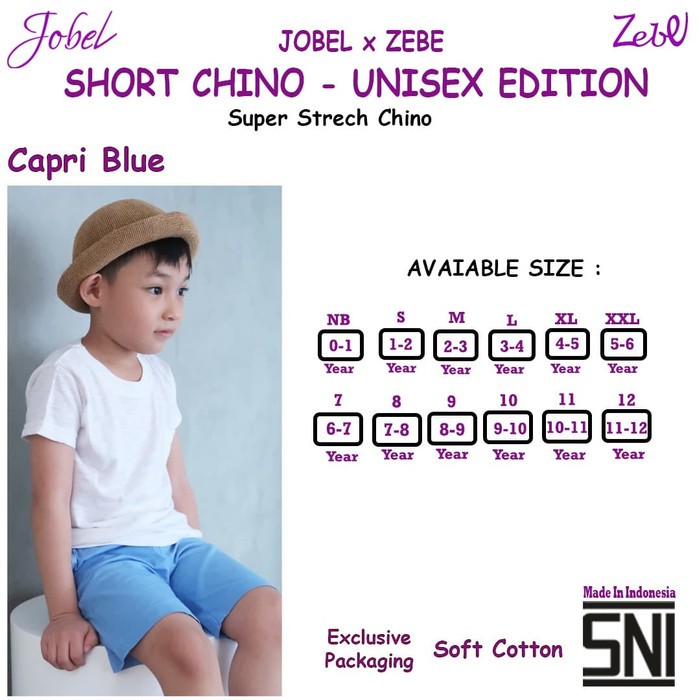 ZEBE - Short Chino Boy Edition