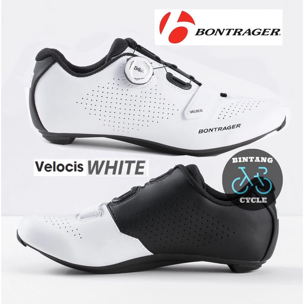 Sepatu Cleat BONTRAGER Velocis Road WHITE - Sepatu Cleat Road Bike