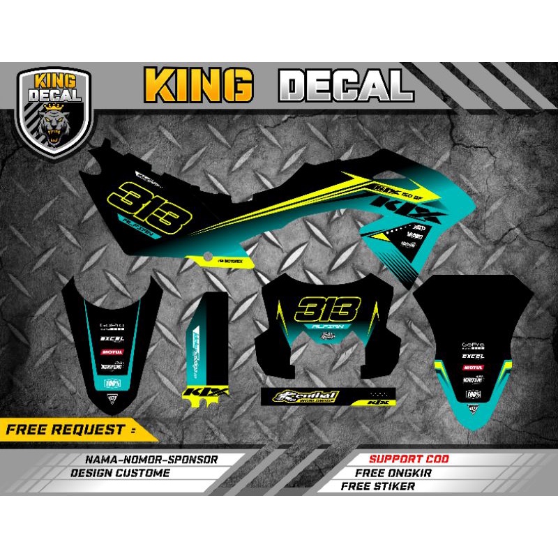 DECAL DTRACKER DECAL KLX BF KLX OLD KLX S DECAL KX CUSTOME DECAL MURAH KLX BF 150L DECAL CRF 150L 27