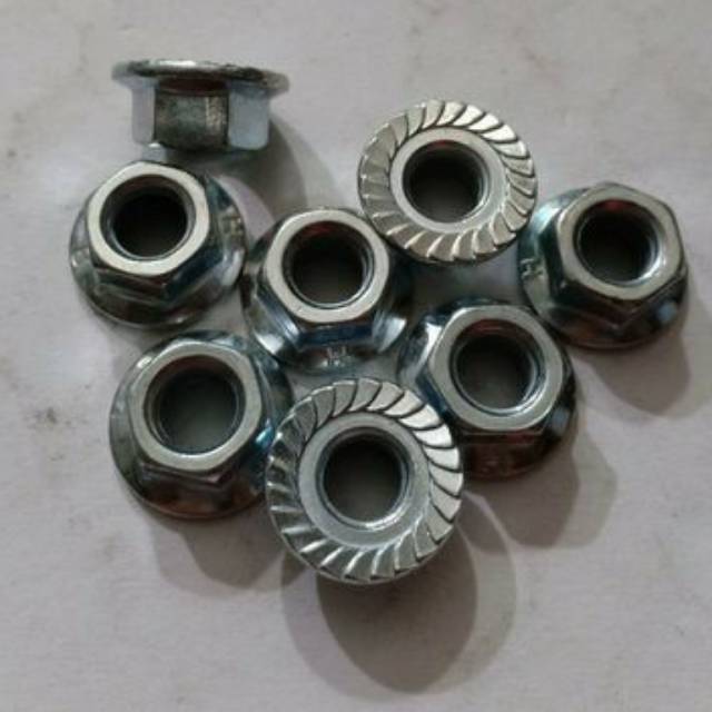 Mur Topi 12 atau M8 Flange Nut