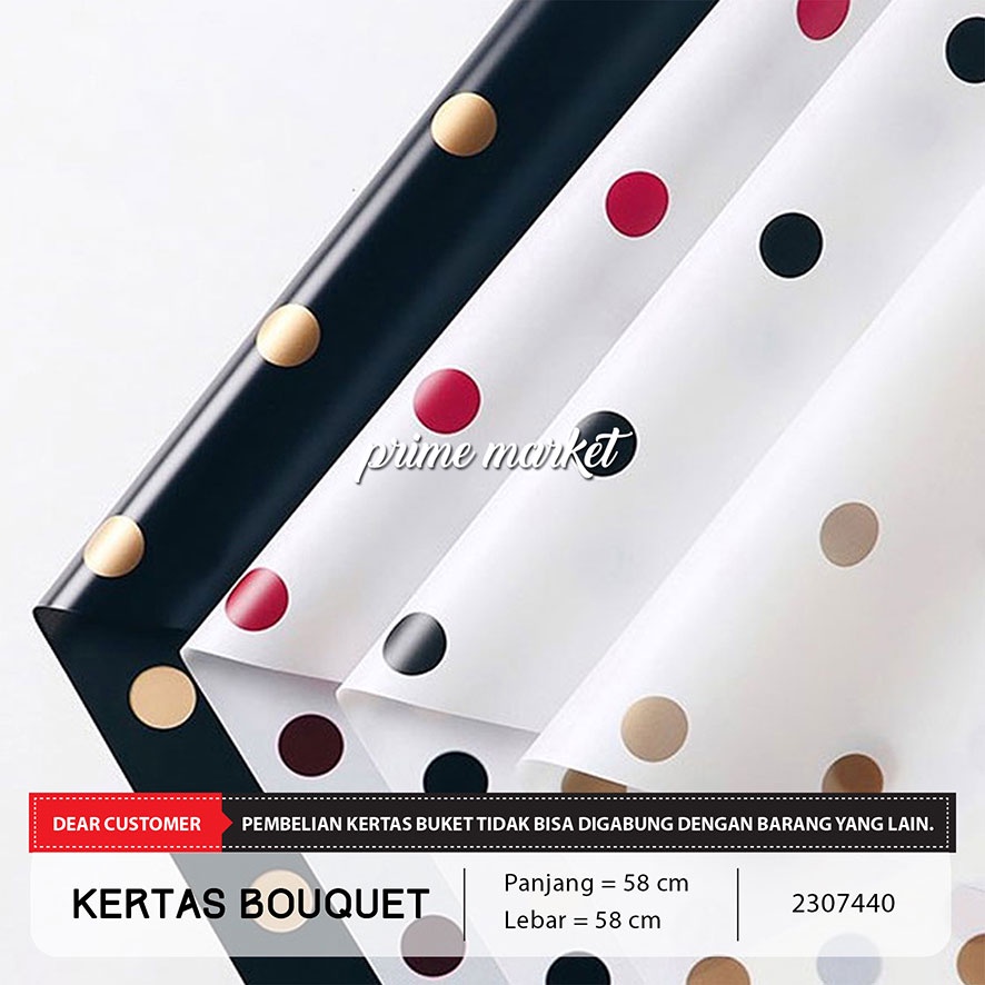 

FLOWER WRAPPING POLKADOT (ECER) CELLOPHANE KERTAS BUNGA HAND BOUQUET (2307440)