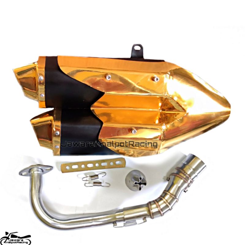 knalpot standar racing tipe ori double muffler cbr250r motor nmax  vario psx all new cbr150r