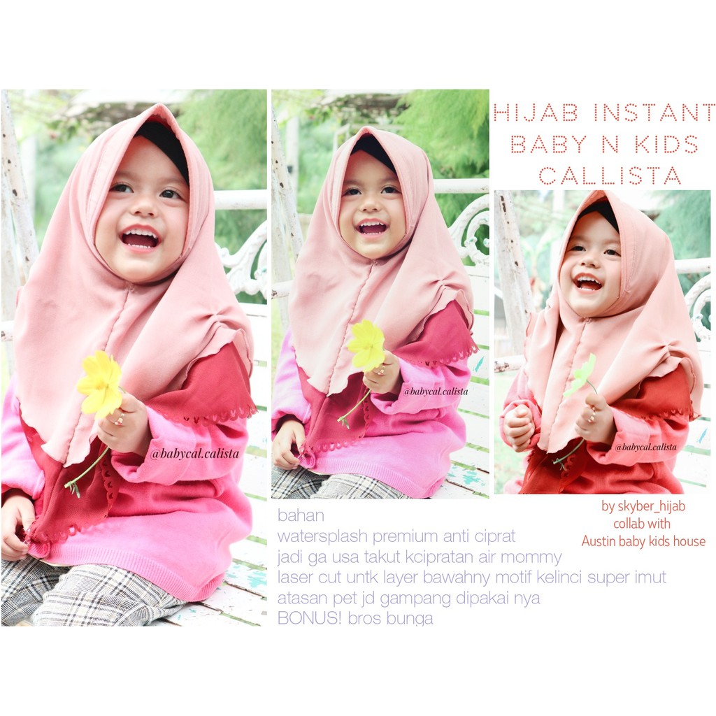 COD YUU Hijab Instant Baby N Kids Callista Kerudung Anak Dan Bayi