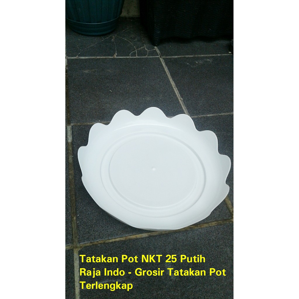 Tatakan Pot Tray 25 Nkt / Alas Mawar 25 Putih Tatakan Alas Pot 25 Putih Utk Pot Pirus Tawon 24 27