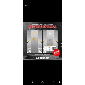 EMAS MINI 0.001 gram ASLI  24 karat Babygold Bandung Emas kecil mini batangan Baby Gold minigram mic